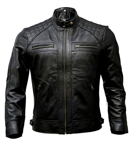 Giacca pelle uomo café - uomo, racer