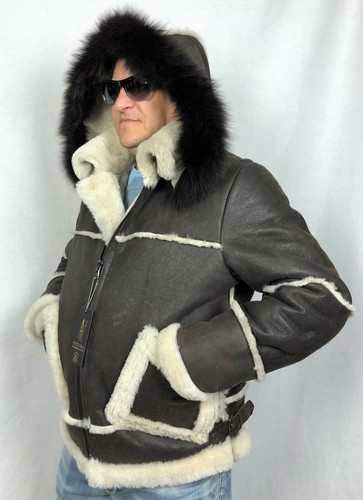 Marrone 100 pelle pecora - marrone,