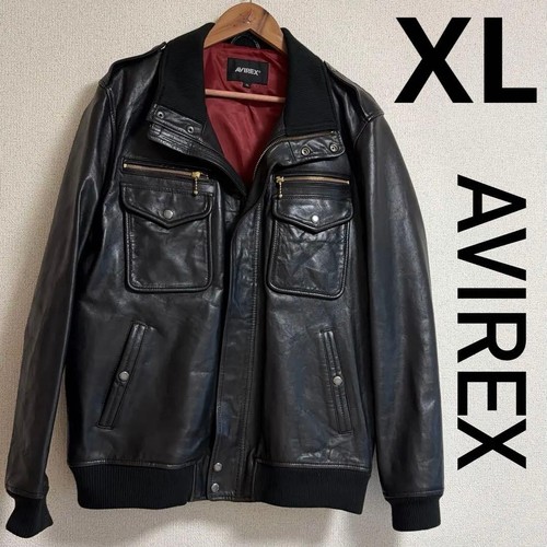 Giacca pelle nera avirex xl - pelle,