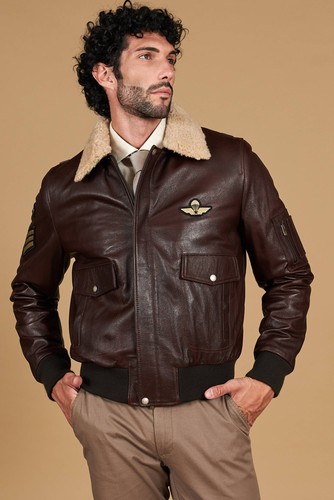 Bomber pelle testa moro - testa,